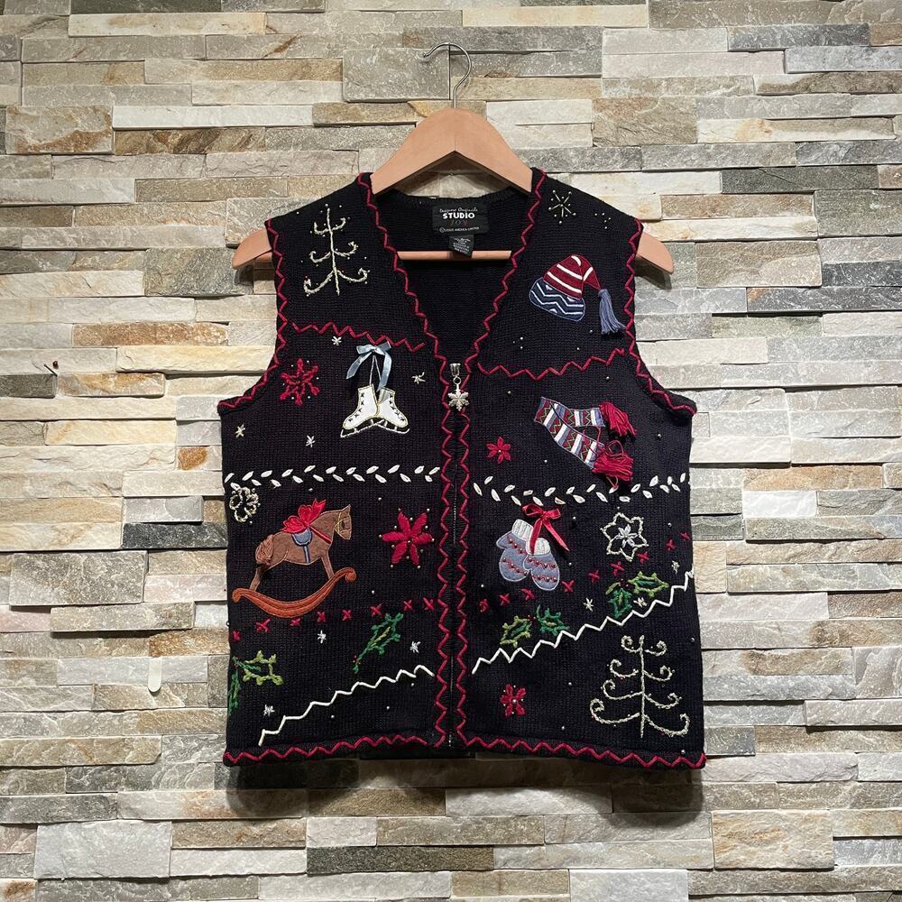 Designers Originals Studio JOY Christmas Sweater | Holiday Cottage Grandma Core